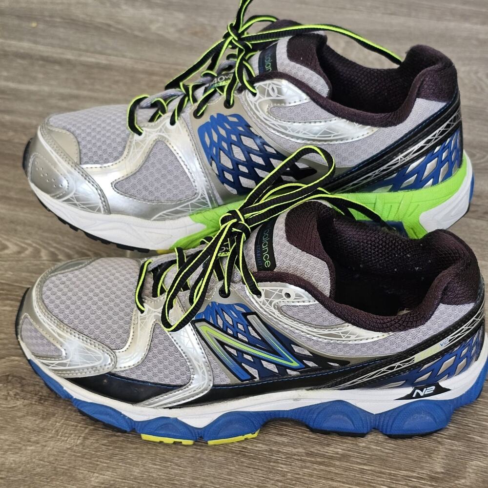 B10 New Balance 1340V2 Mens US 11 2E Blue Silver Running aftermarket insoles